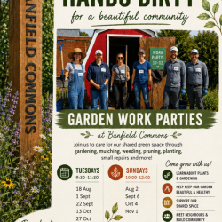 Garden work party poster